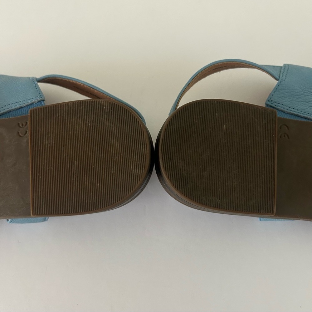 Vionic Ella Thong Sandal Shoe Leather Slingback Arch Support Ice Blue Size 5 - Picture 13 of 14